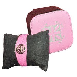 Rustic Cuff Pink Python Monique Bracelet